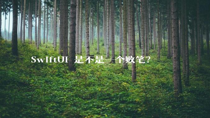 SwiftUI 是不是一个败笔？